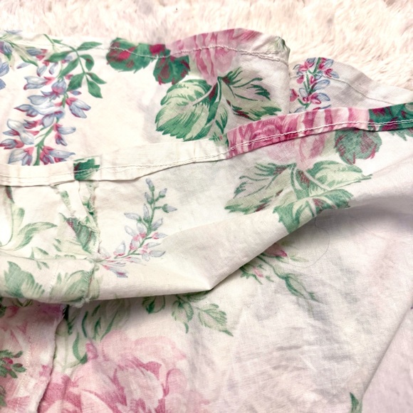 Vintage Handmade White Floral Skirt | Pink Flowers | Elastic Waist size 25 - 27 - Picture 5 of 6